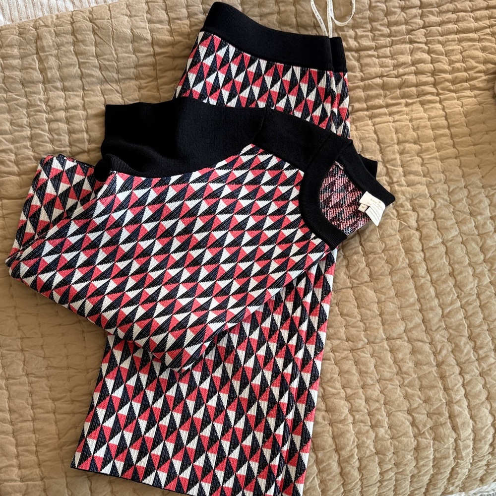 Kate Spade Women’s Knit Geometric Skirt and Top Set